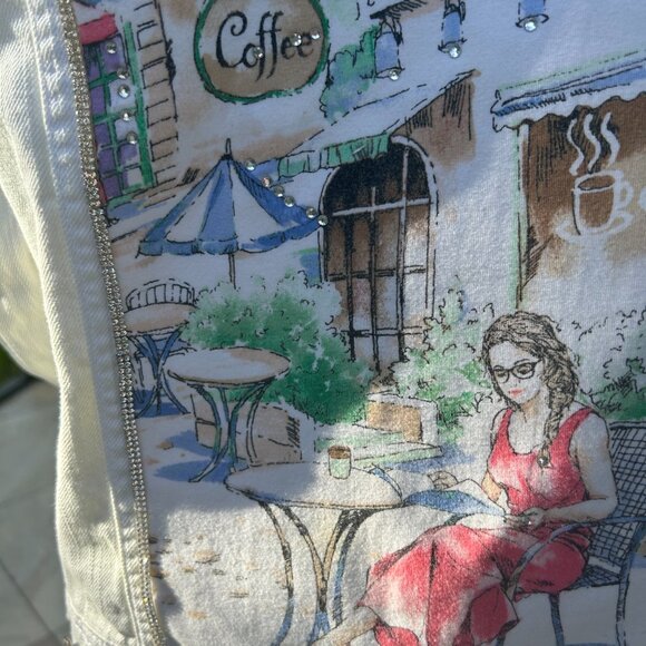 Paris inspired Vintage Denim Jacket - Picture 4 of 6